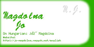 magdolna jo business card